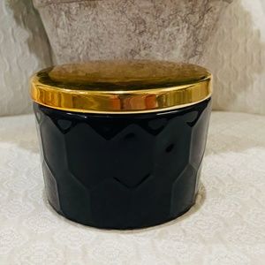 F3-BUNDLE ONLY!Black Honeycomb Trinket Box with Gold Lid